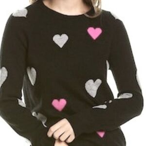 Philosophy Gray Cashmere Crew Neck Sweater with Hearts Size XS